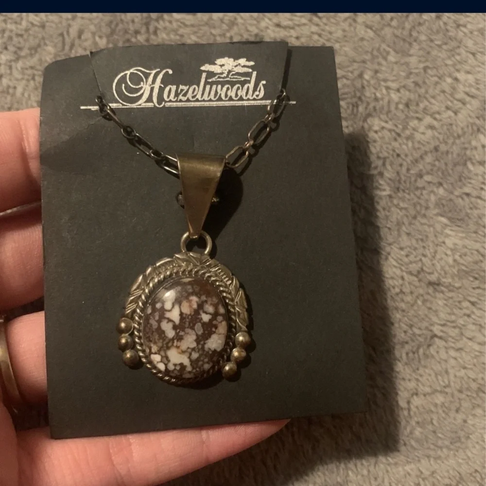 NE Sterling Signed Pendant Necklace - Picture 2 of 7